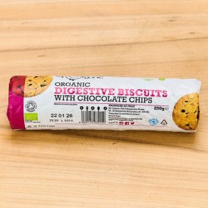 Organic Digestive Choc Chip Biscuits