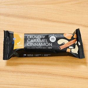 Organic Crunchy Collagen Protein Bar Caramel Cinnamon,