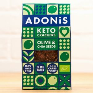 Olive & Chia Seeds Keto Crackers