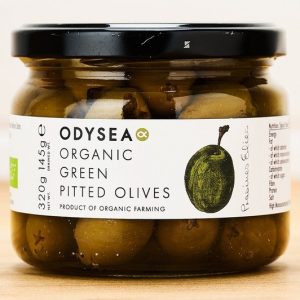 Organic Green Pitted Olives