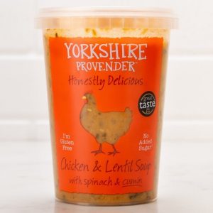 Chicken & Lentil Soup with Spinach & Cumin