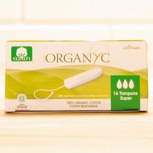 Organic Cotton Compact Applicator Tampons Super - Moderate